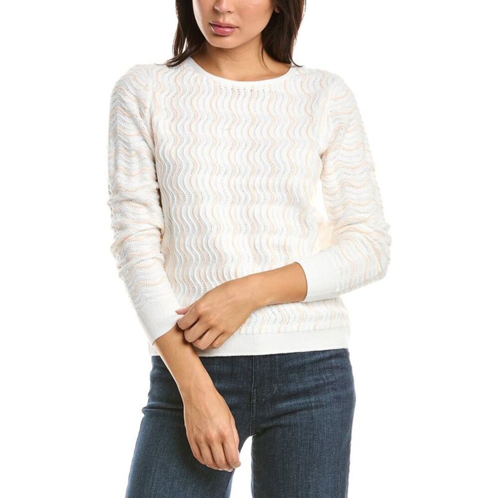 Nic+Zoe Womens  Alto Sweater, White
